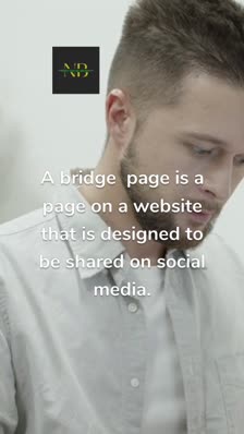 A bridge  page is a page on a website that is designed to be shared on social media.